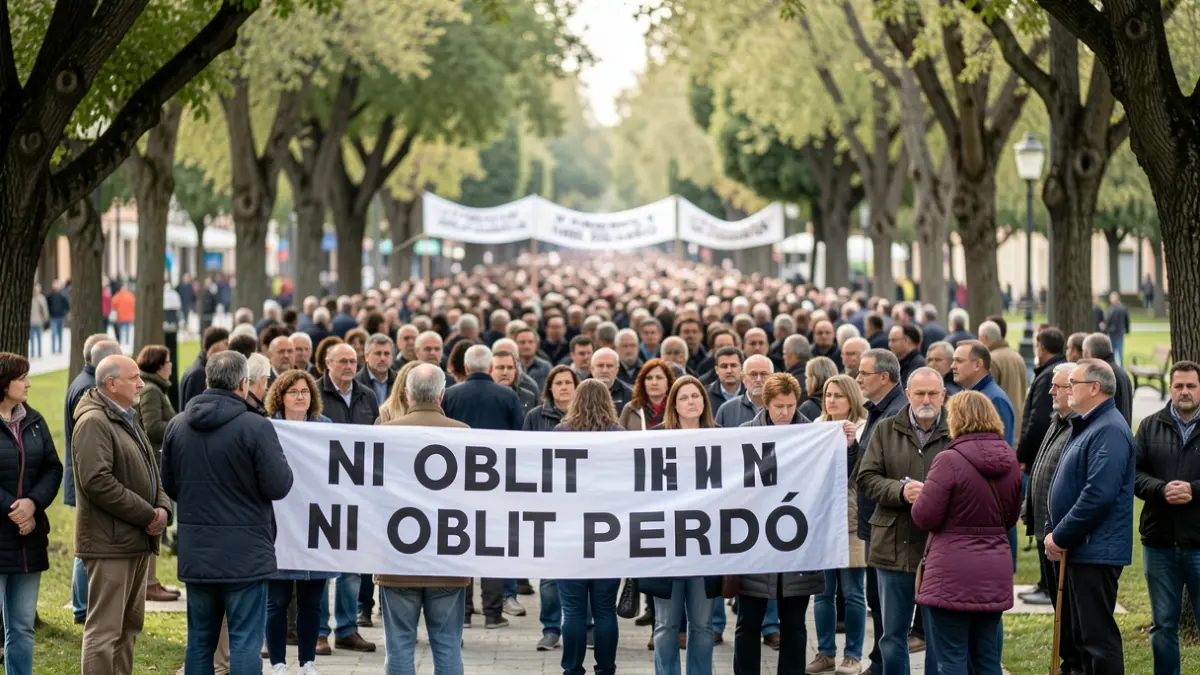 Generic image of a memorial event for the victims of the cold drop in Catarroja.