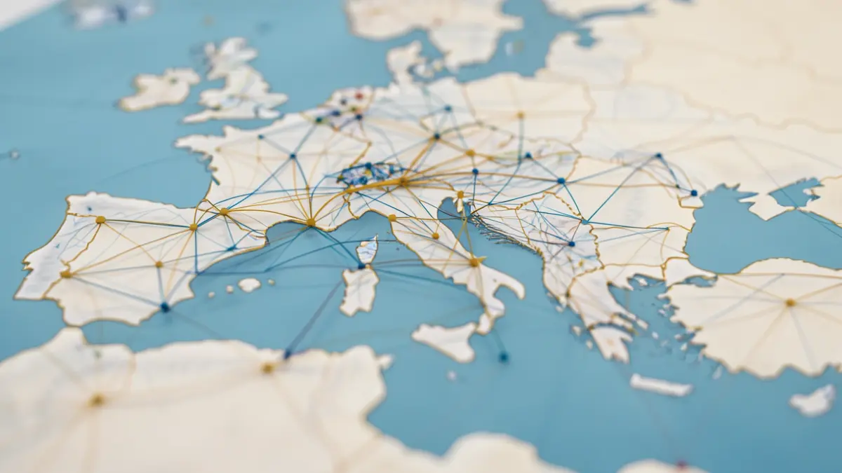 Generic image of European territorial cooperation with a map of the Mediterranean.
