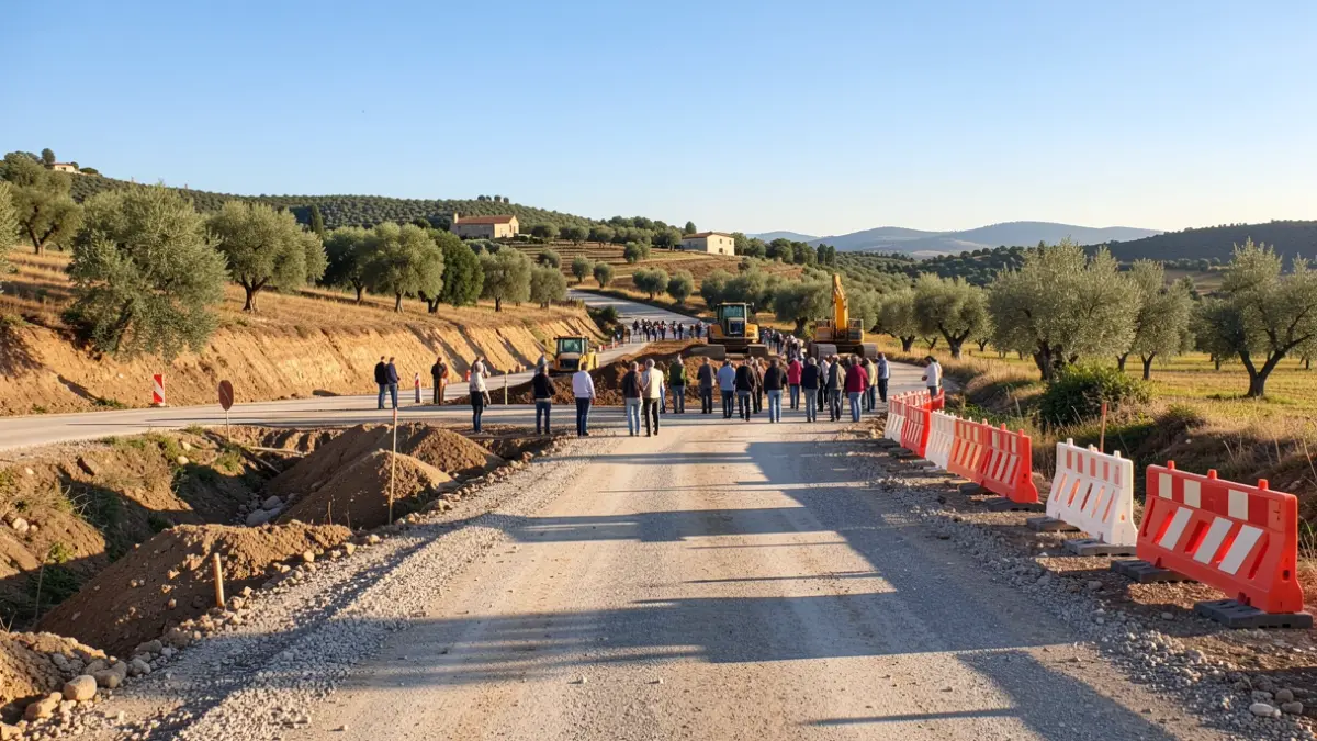Imagen genérica de obras en un camino rural valenciano.