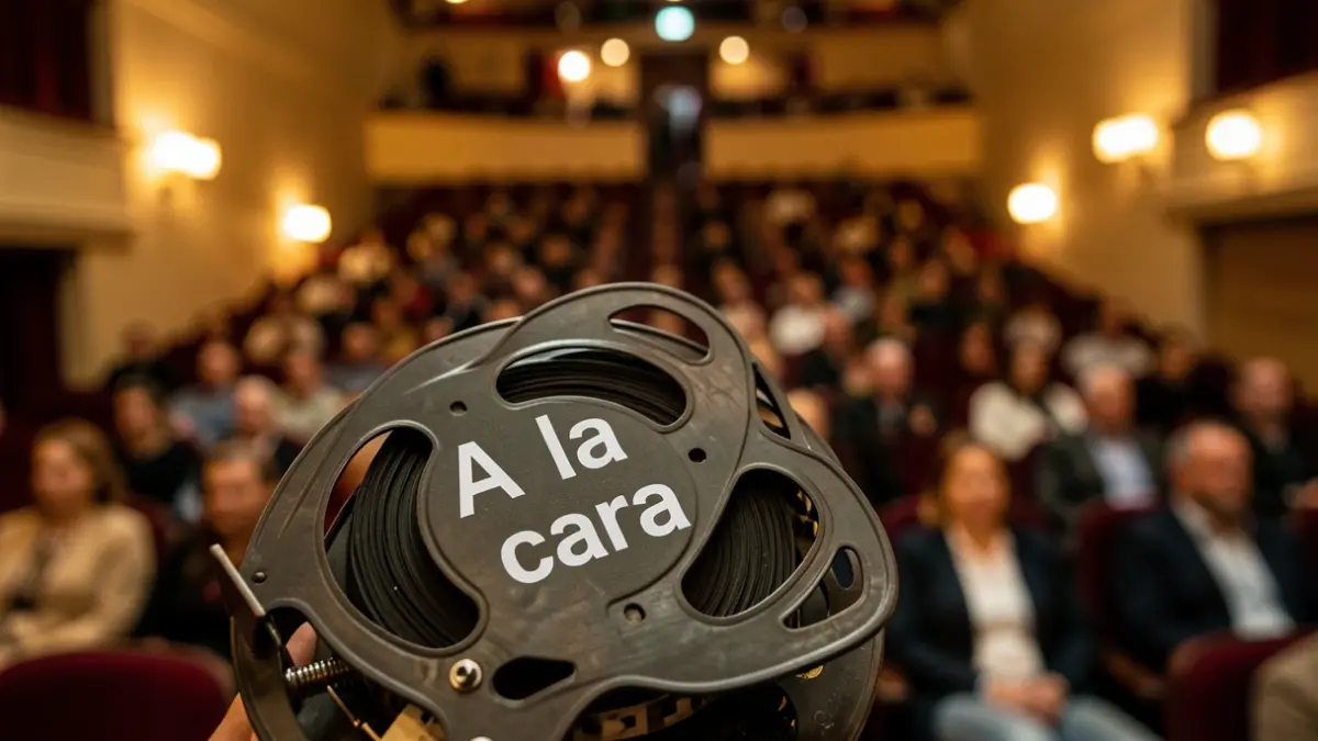 Generic image of a film reel with the title 'A la cara'.