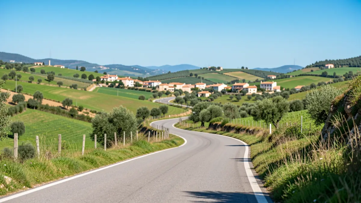Imatge genèrica de carreteres rurals i pobles valencians.
