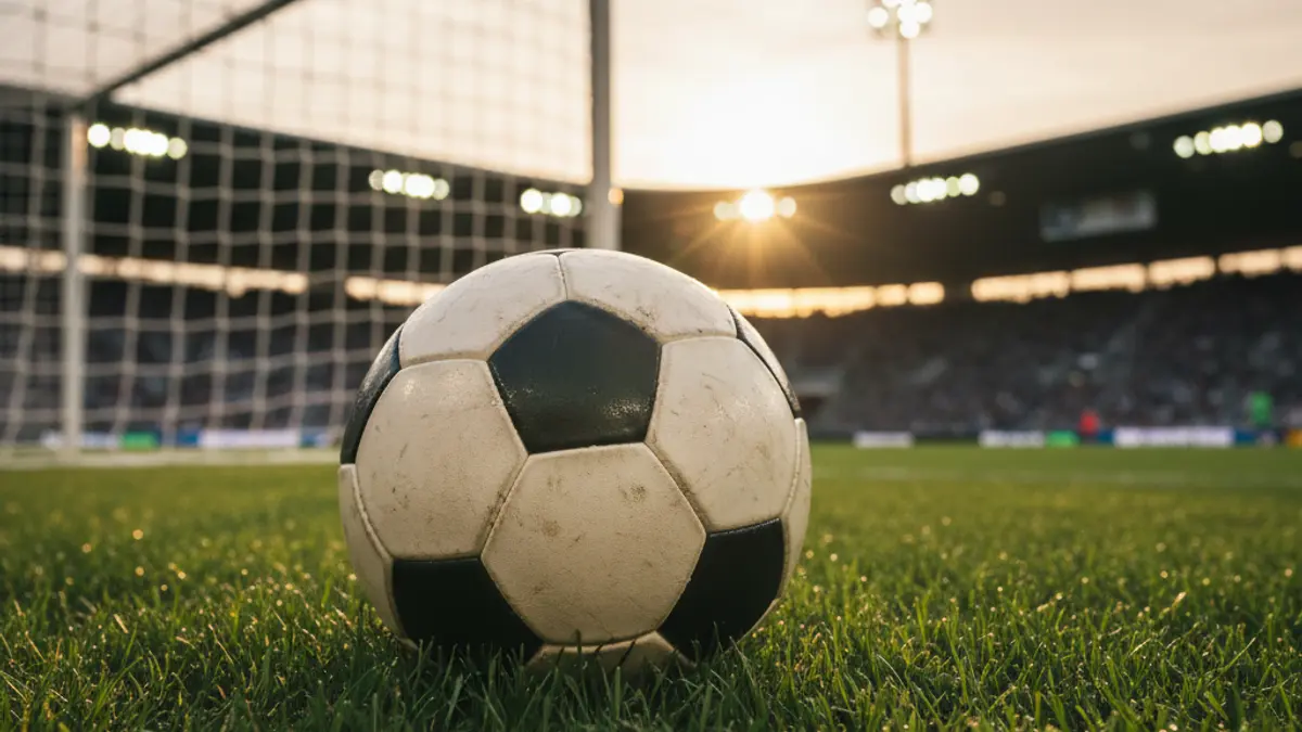 Imagen genérica de un balón de fútbol en el césped de un estadio.