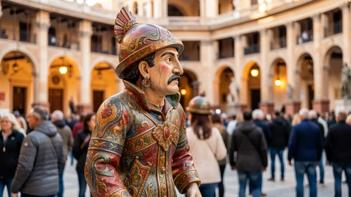 Image of a Hogueras 'ninot' figure in Alicante on display.