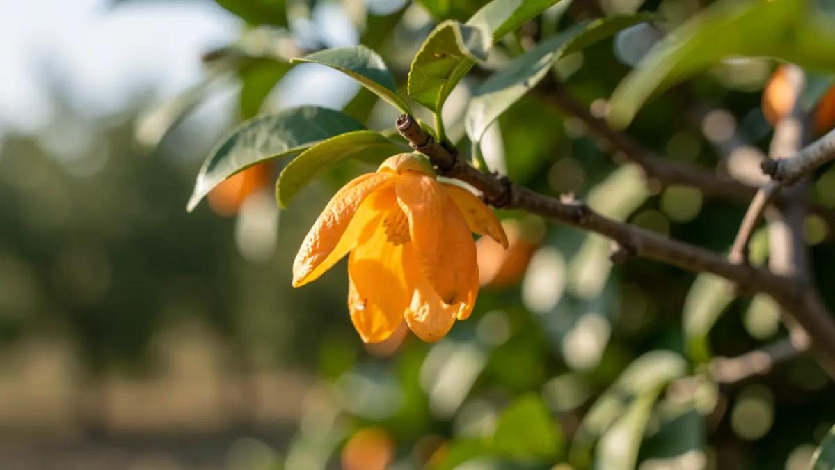 Generic image of a wilting orange blossom, symbolizing loss.