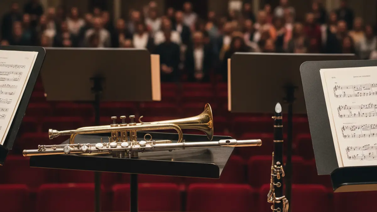 Imagen genérica de instrumentos musicales en un escenario, representando un encuentro de bandas.