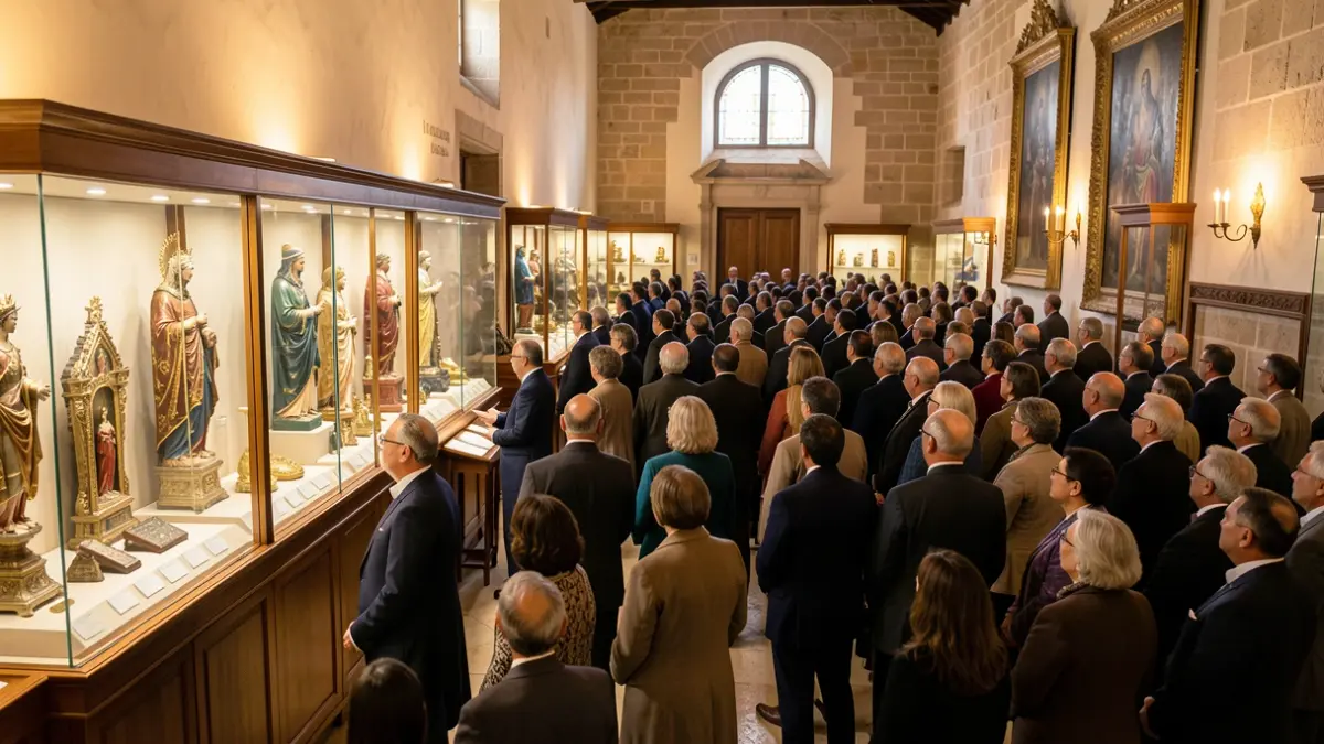 Imatge genèrica d'un museu amb assistents a una gala.