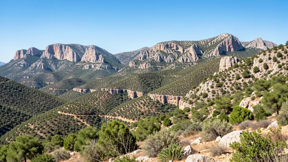 Imagen genérica de la Sierra de Crevillent, un paisaje montañoso con vegetación mediterránea.