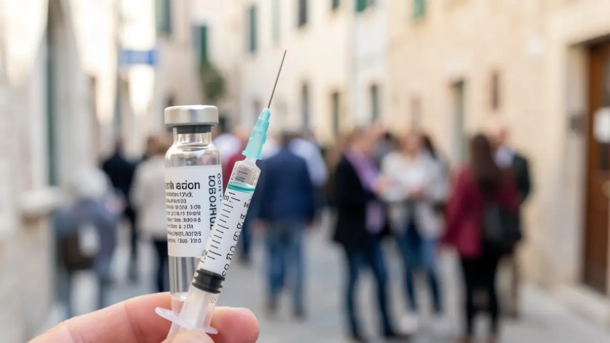 Generic image of a syringe with a vaccine.