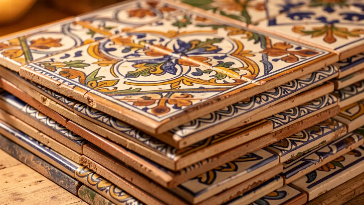 Imatge genèrica de rajoles ceràmiques amb patrons intricats.