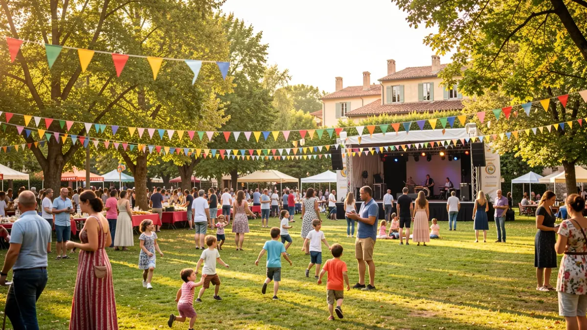 Imatge genèrica d'un festival familiar a l'aire lliure amb música i activitats.