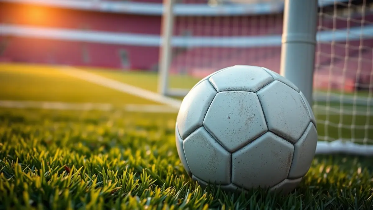Imagen genérica de un balón de fútbol en el césped de un estadio.