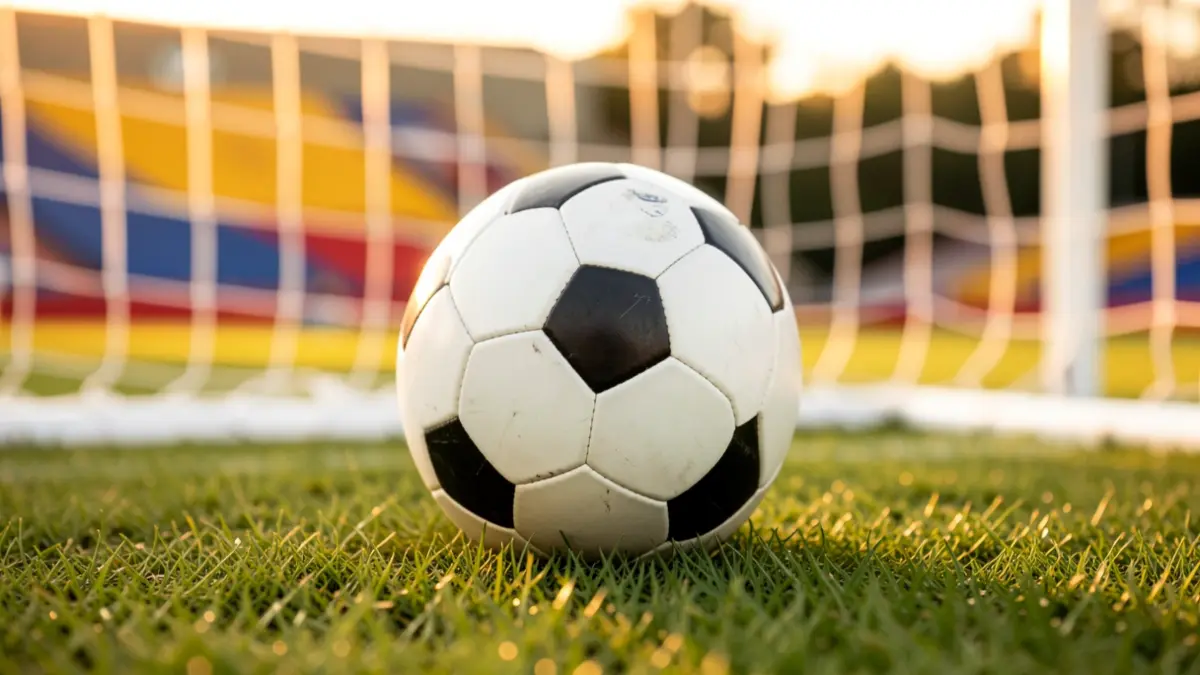 Generic image of a soccer ball on a field.