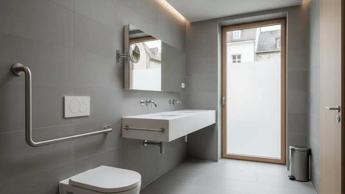 Imagen genérica de un baño público moderno y accesible.