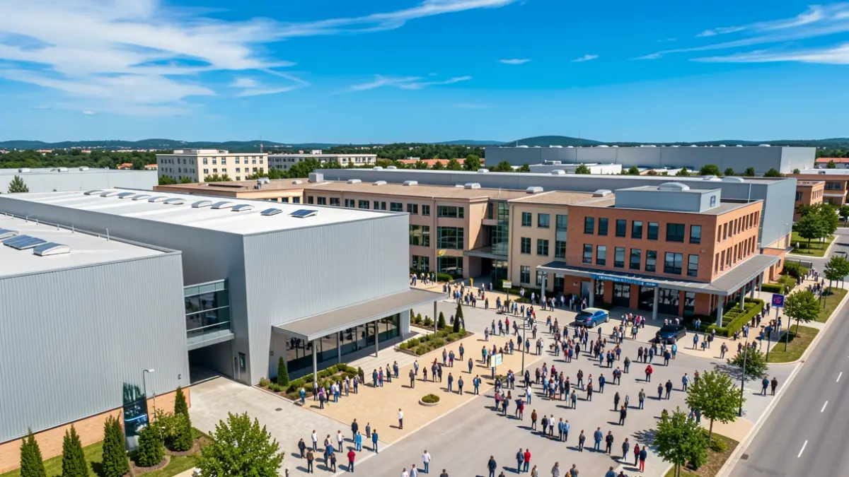 Imatge genèrica d'un complex industrial modern a la Comunitat Valenciana.
