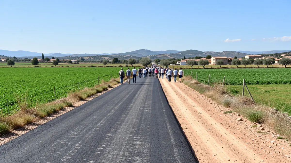 Imagen genérica de camino rural asfaltado en la Comunidad Valenciana.
