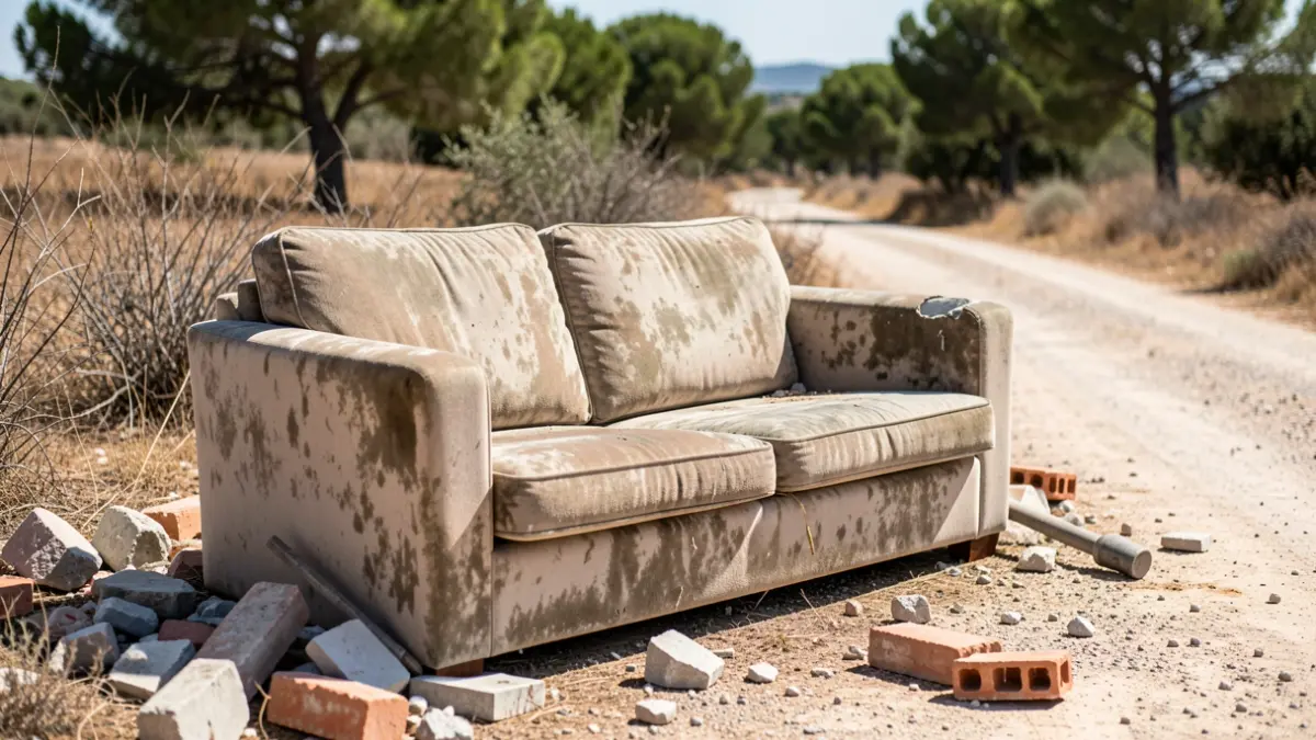 Imatge genèrica de residus abandonats en un camí rural.