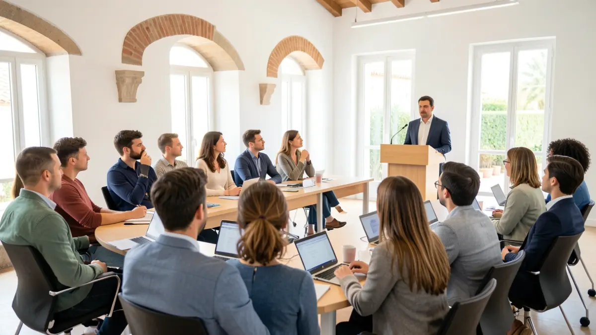 Imagen genérica de profesionales participando en una formación sobre adicciones juveniles en la Marina Alta.