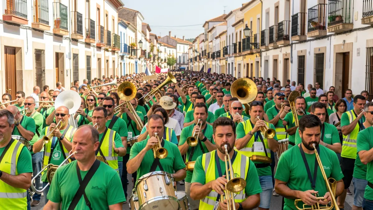 Imatge genèrica de manifestació amb instruments musicals a Xàtiva.