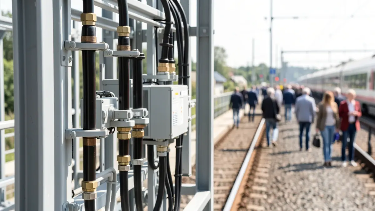 Generic image of railway electrical infrastructure components.