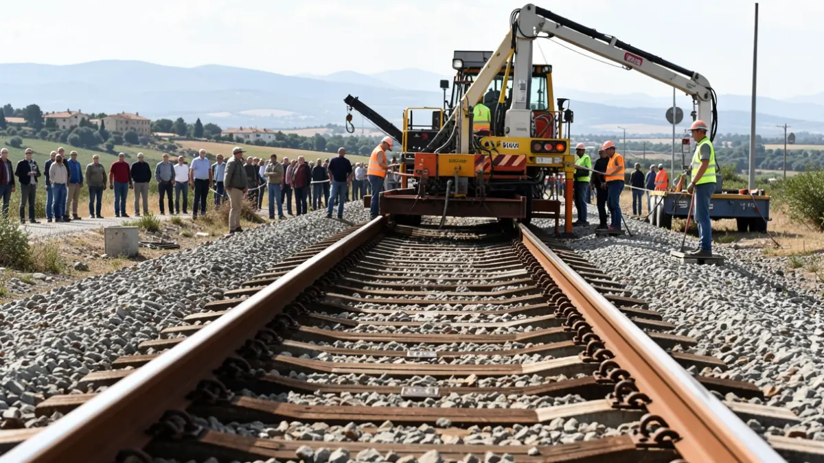 Generic image of railway works for track gauge conversion.