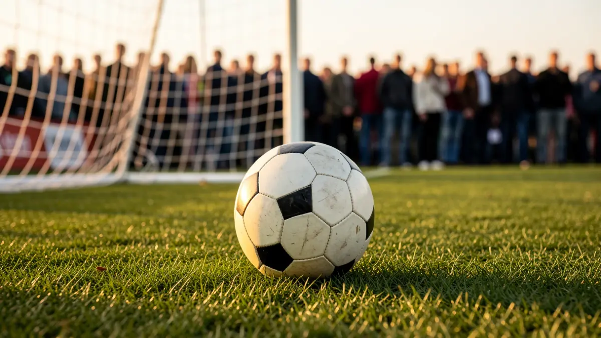 Generic image of a soccer ball on grass.