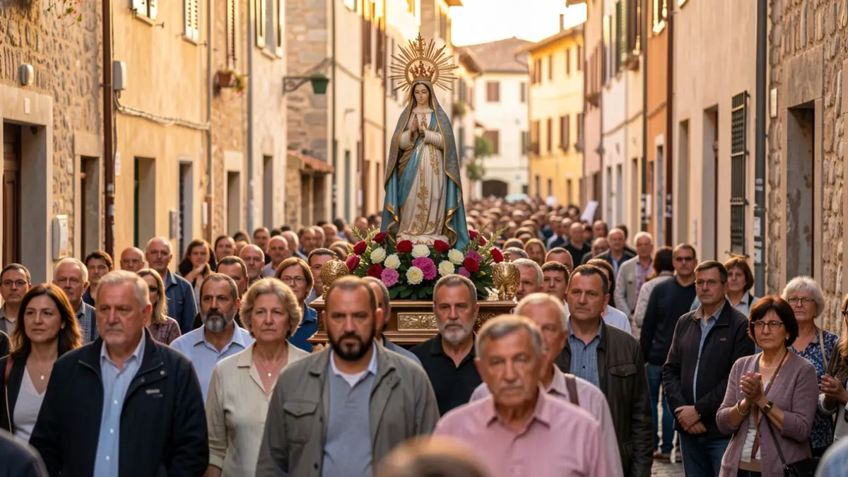 Imagen genérica de una procesión religiosa en la calle.