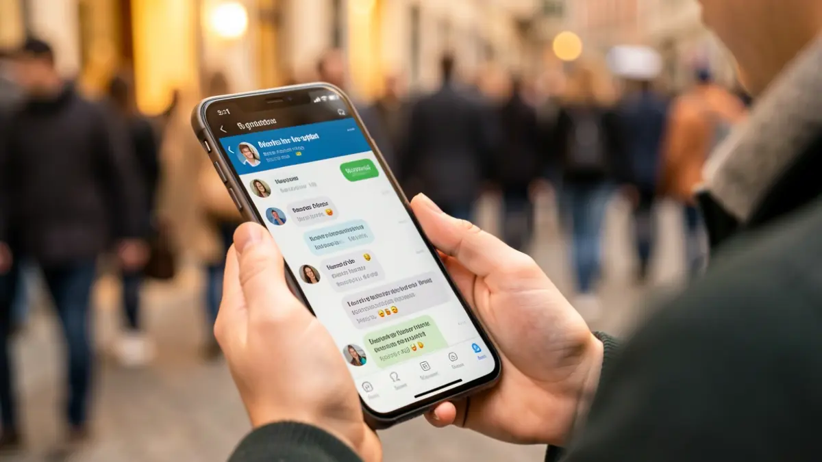 Imatge genèrica d'un telèfon mòbil amb una interfície de suport psicològic.