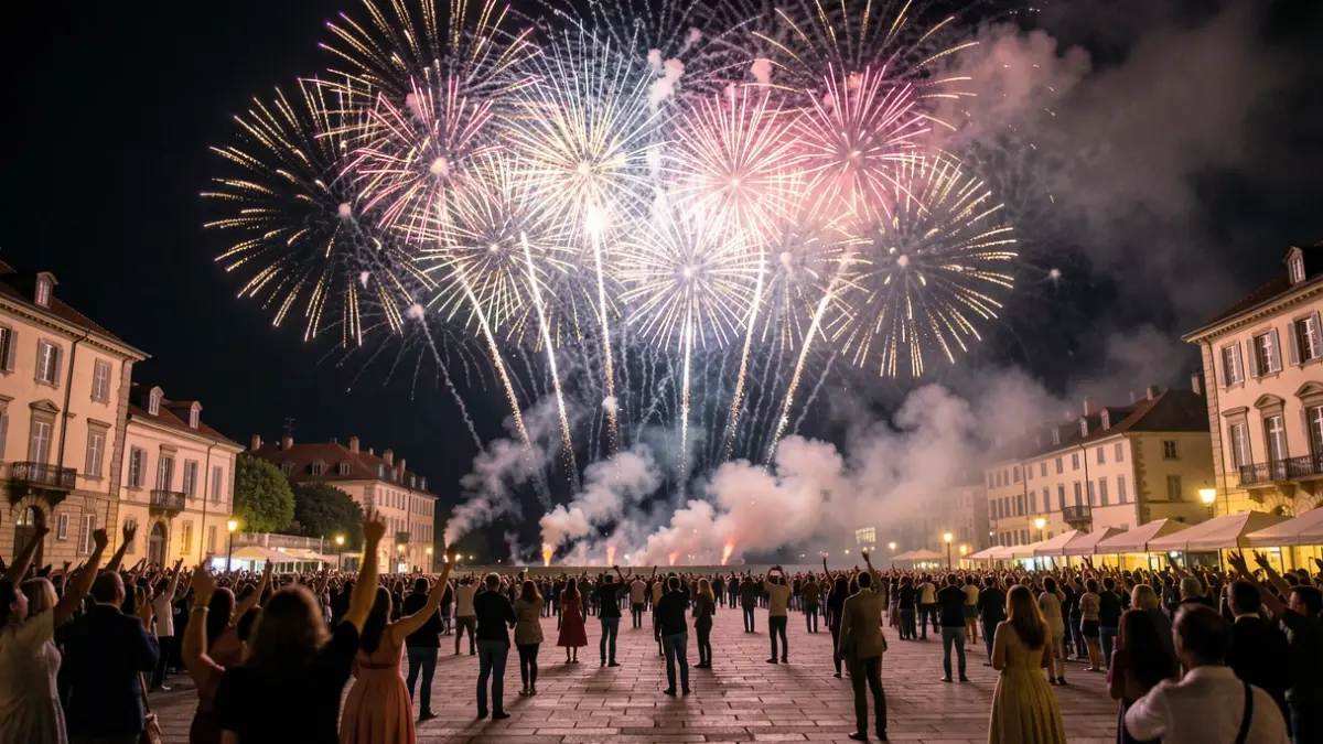 Generic image of a nighttime pyrotechnic display.