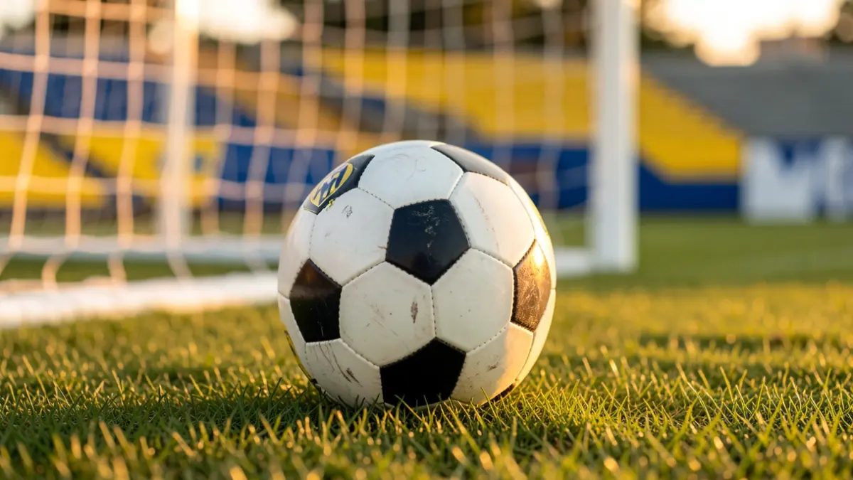 Imatge genèrica d'una pilota de futbol en un camp.