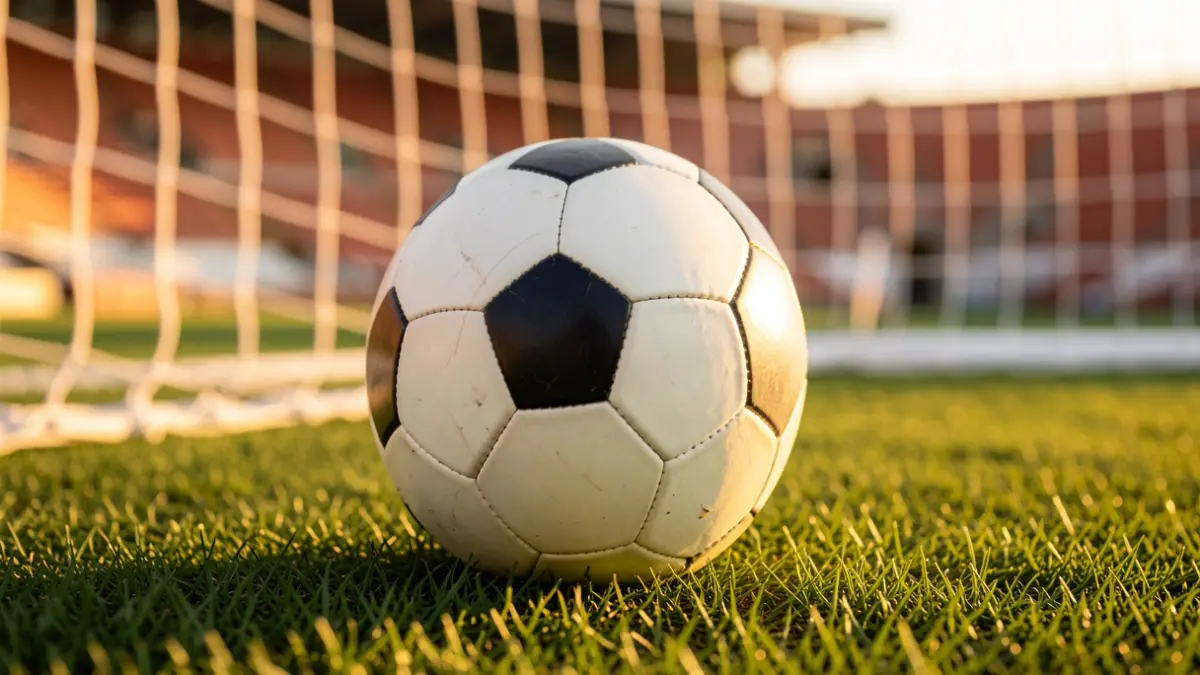 Imatge genèrica d'una pilota de futbol sobre la gespa d'un estadi.
