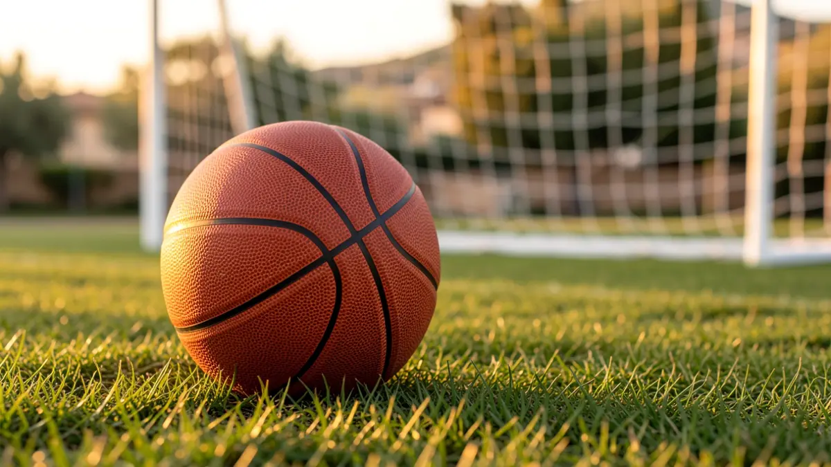 Generic image of a basketball on grass.
