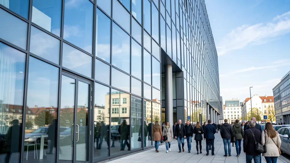 Imatge genèrica d'un edifici d'oficines modern.