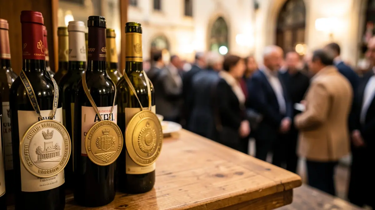 Generic image of wine medals.