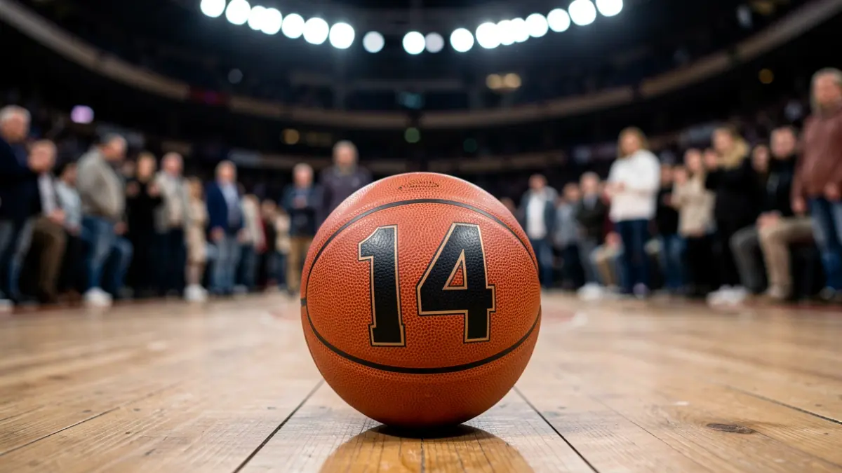 Imatge genèrica d'una pilota de bàsquet amb el número 14.