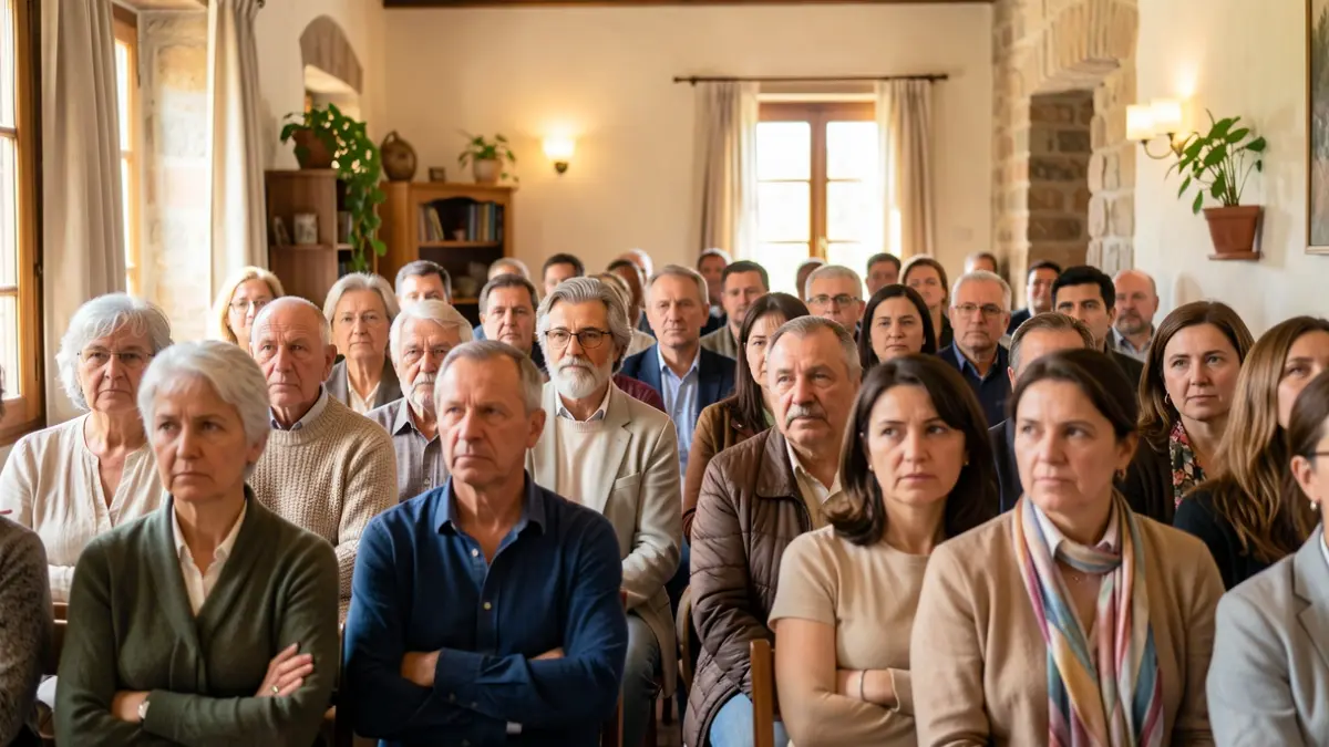 Generic image of people receiving support in a community space.