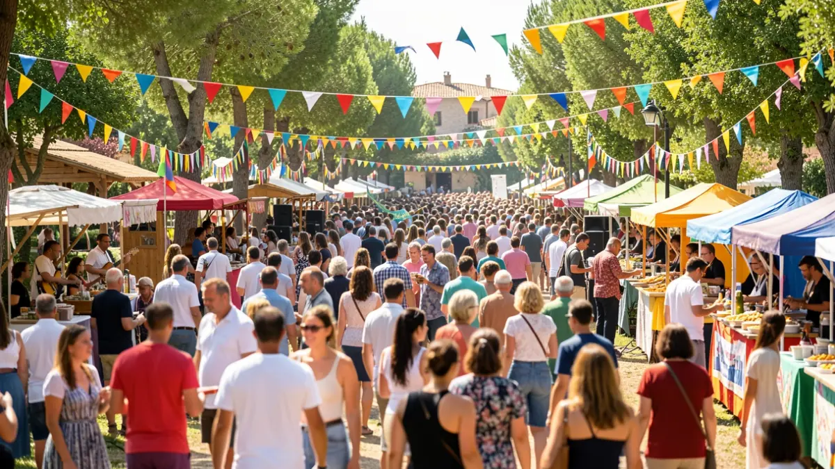 Generic image of an outdoor cultural festival with performances and stalls.