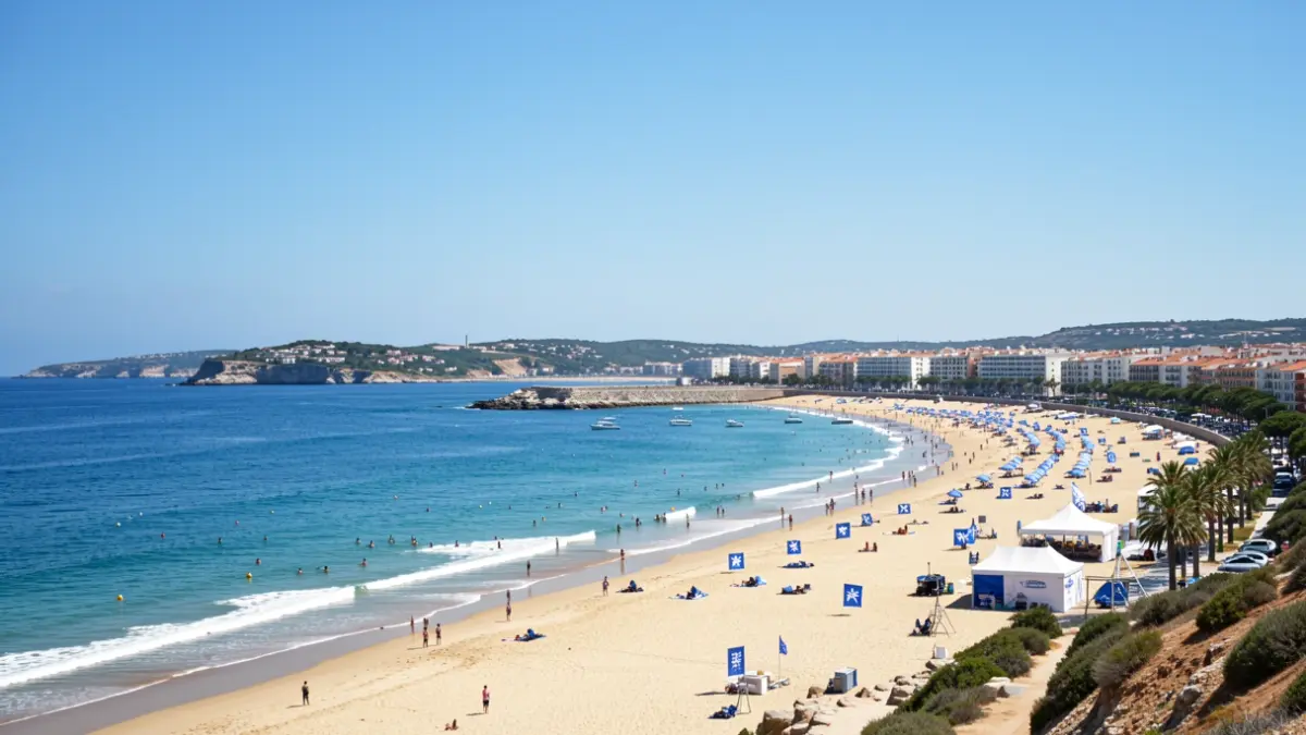 Generic image of Castelló's coast with beaches and summer activities.