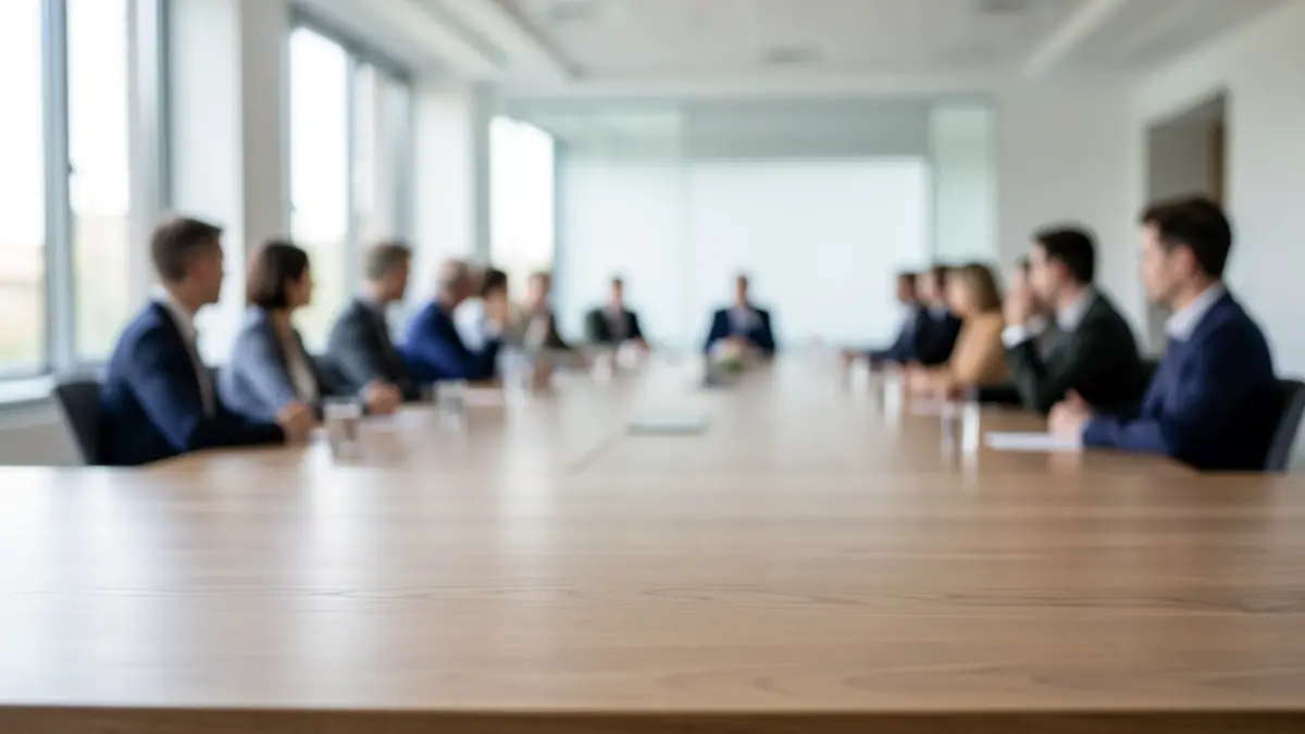 Generic image of an institutional meeting room with natural light.