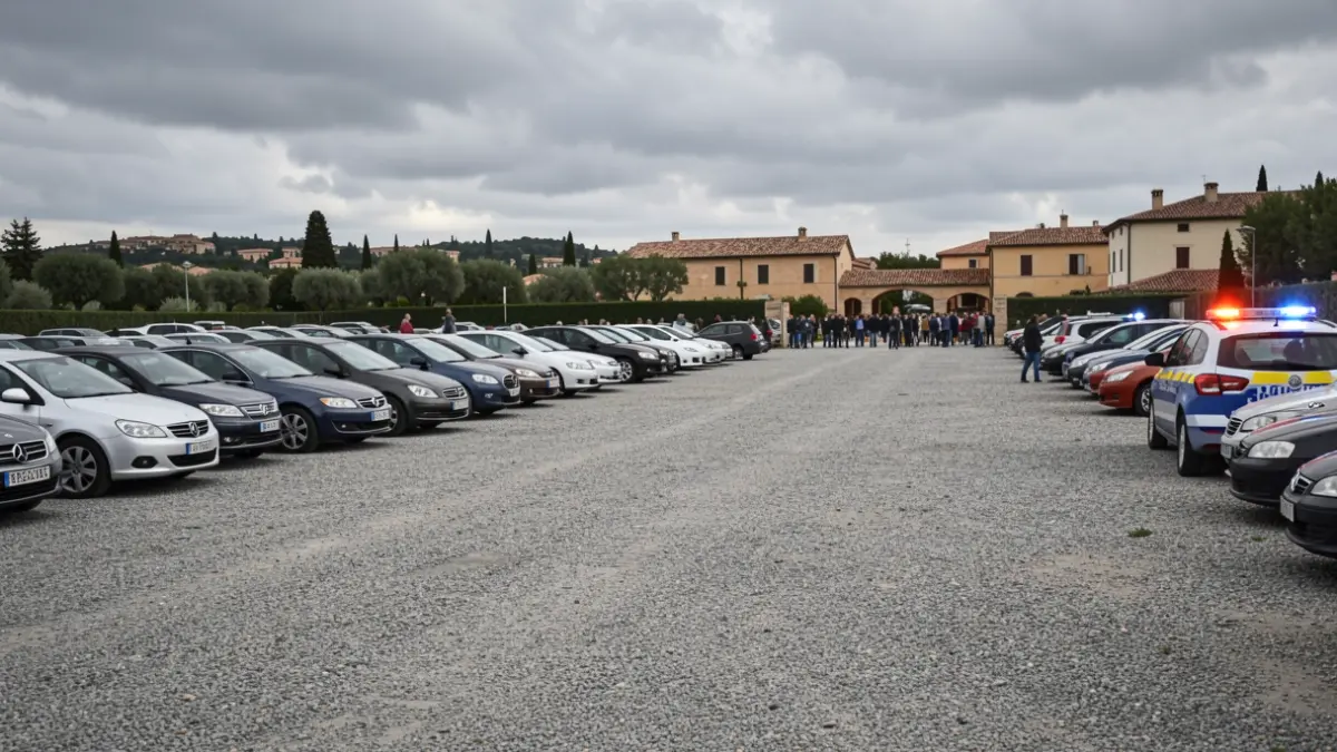 Imatge genèrica d'una campa de vehicles clausurada per l'ajuntament.