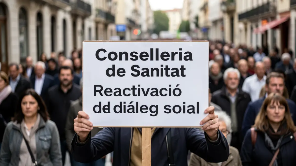 Generic image of a protest in front of the Ministry of Health.