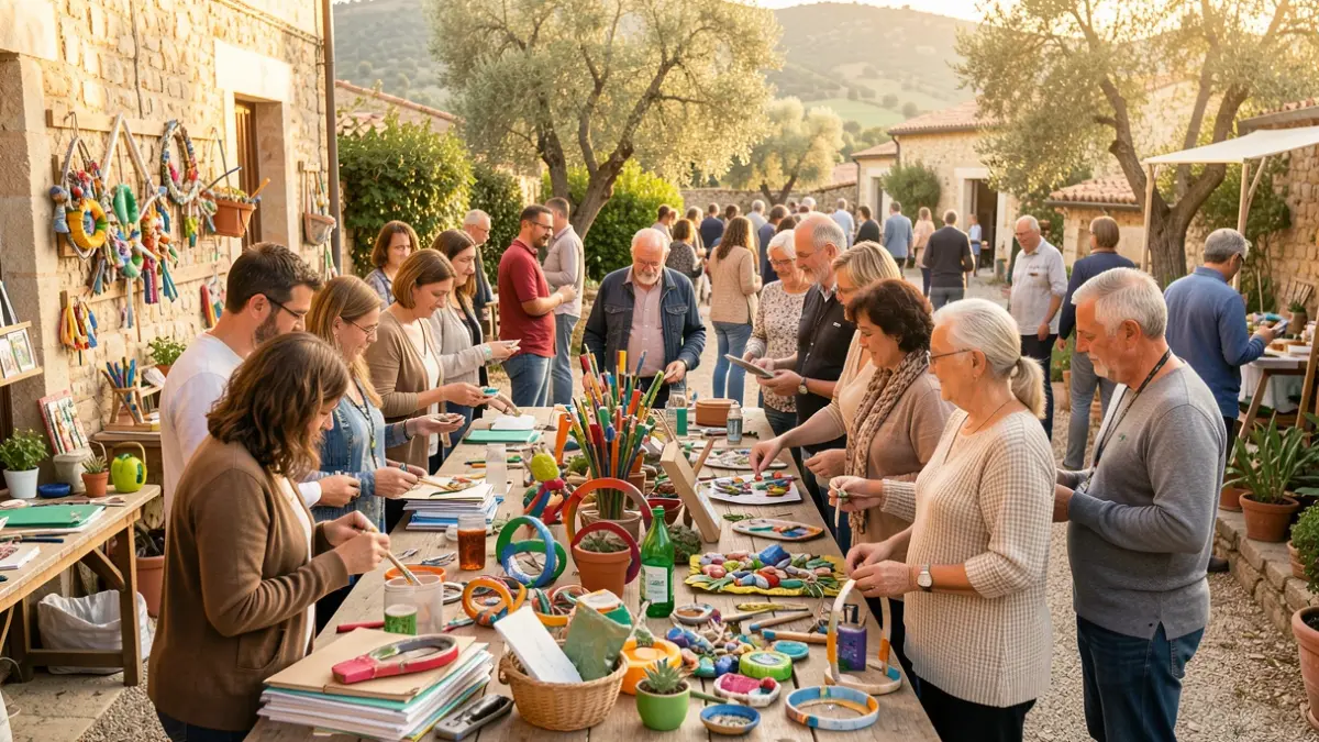 Imatge genèrica de persones participant en tallers de reciclatge i reutilització.