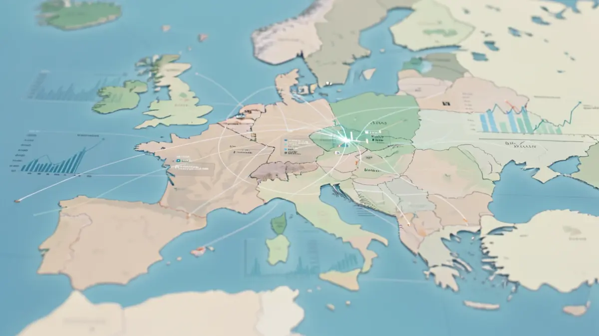 Generic image of European territorial policy with maps and data.