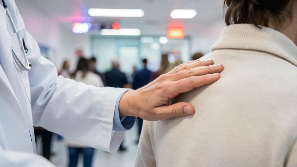 Imatge genèrica d'un professional sanitari atenent un pacient en un entorn hospitalari.