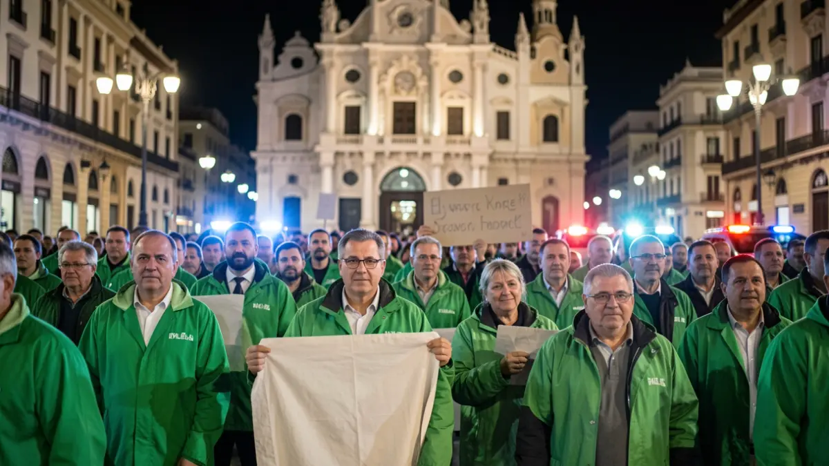 Protesta de professors davant el Palau de la Música de València.