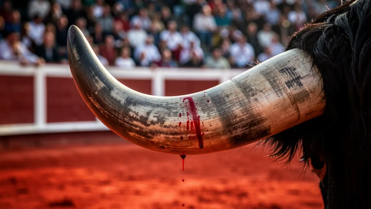 Generic image of a bull in a bullring.