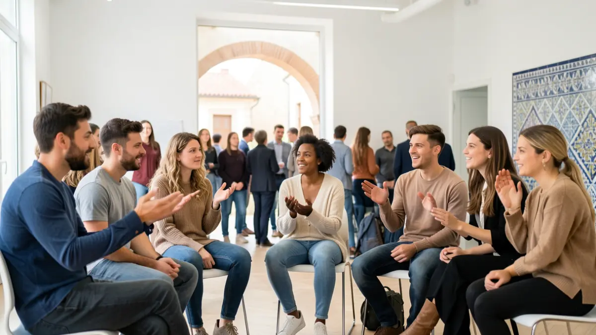 Generic image of a casting workshop with performers.