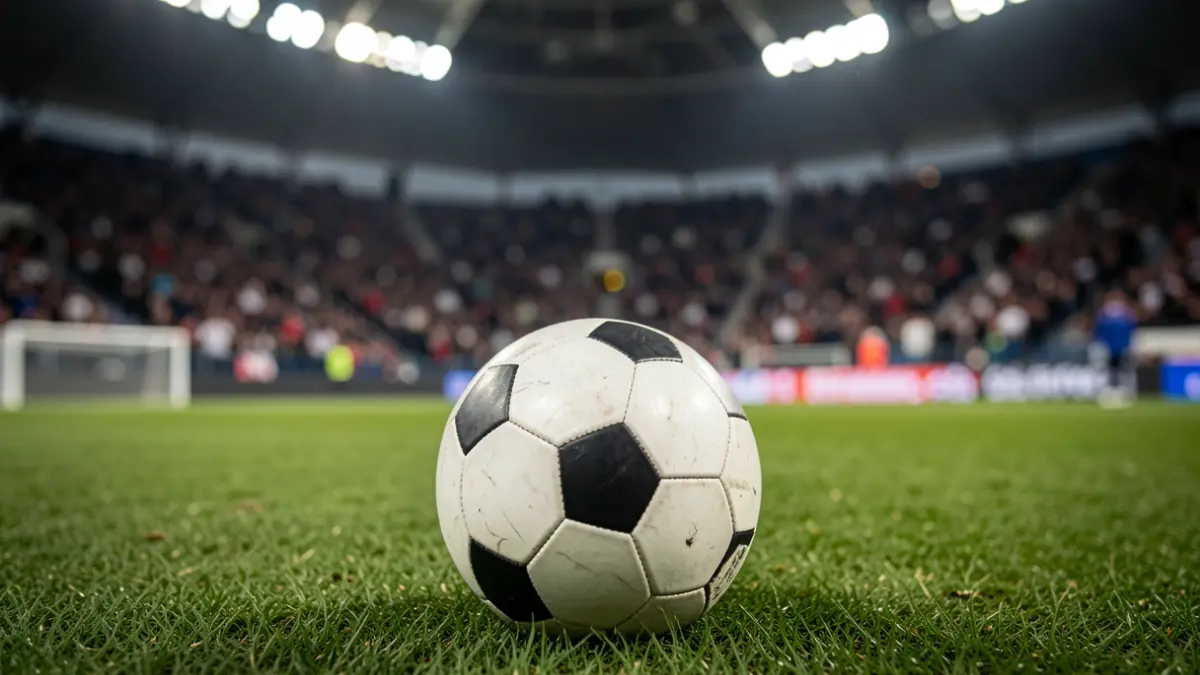 Generic image of a football field with a ball.