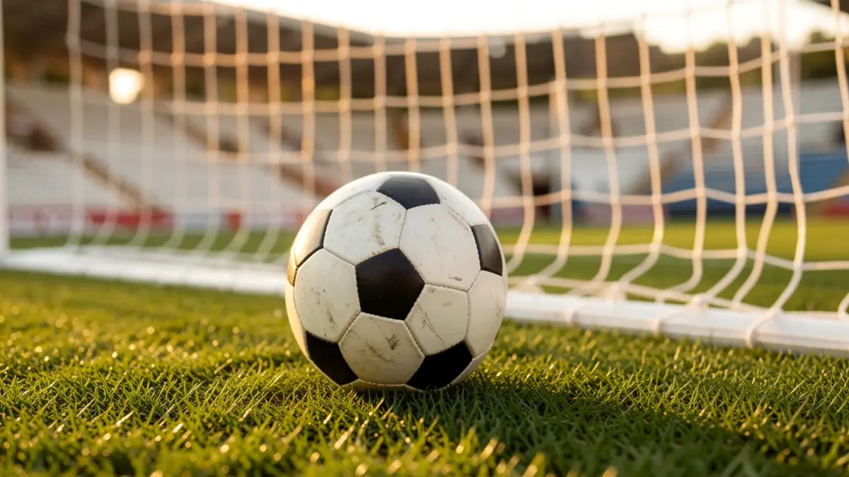 Imatge genèrica d'una pilota de futbol en un camp.