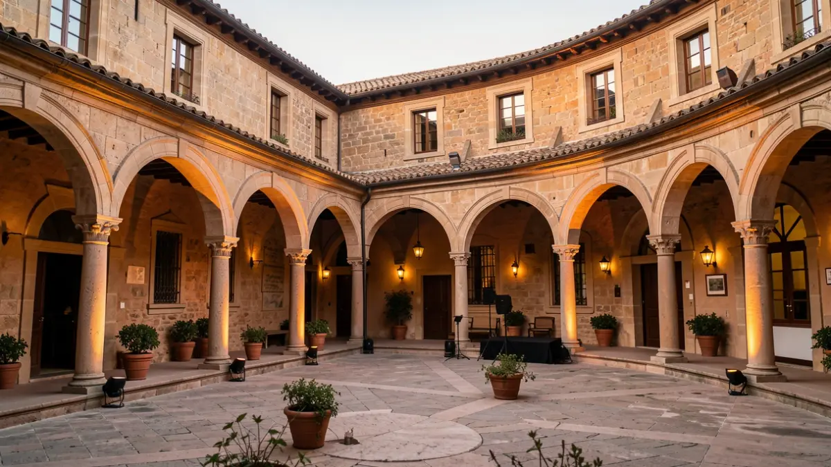 Generic image of the cloister of La Nau Cultural Centre in Valencia.