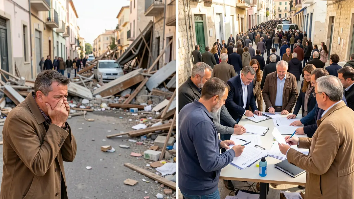 Imatge genèrica de ciutadans preocupats per la gestió post-inundació i l'auge de moviments municipalistes a l'Horta Sud i Nord.